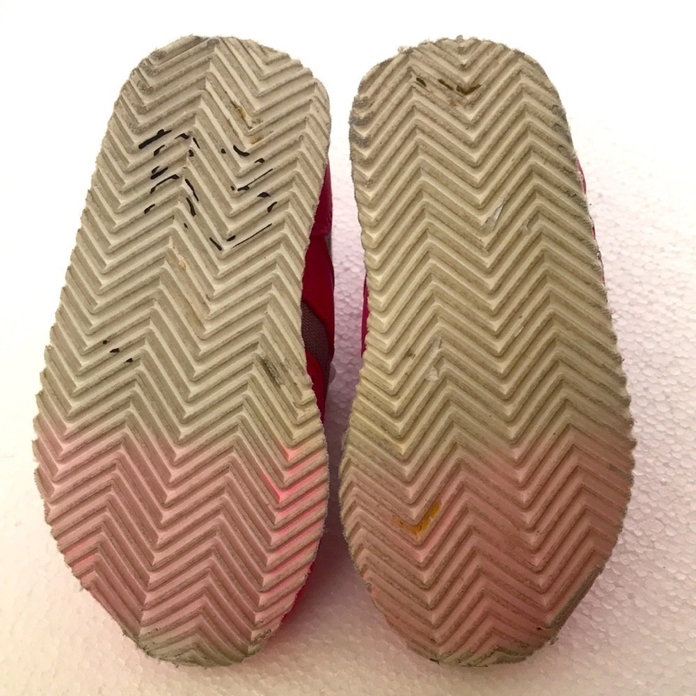 Tommy Hilfiger Pink & Silver Lace-Up Sneakers Toddler Girls Size 6 - Picture 5 of 9